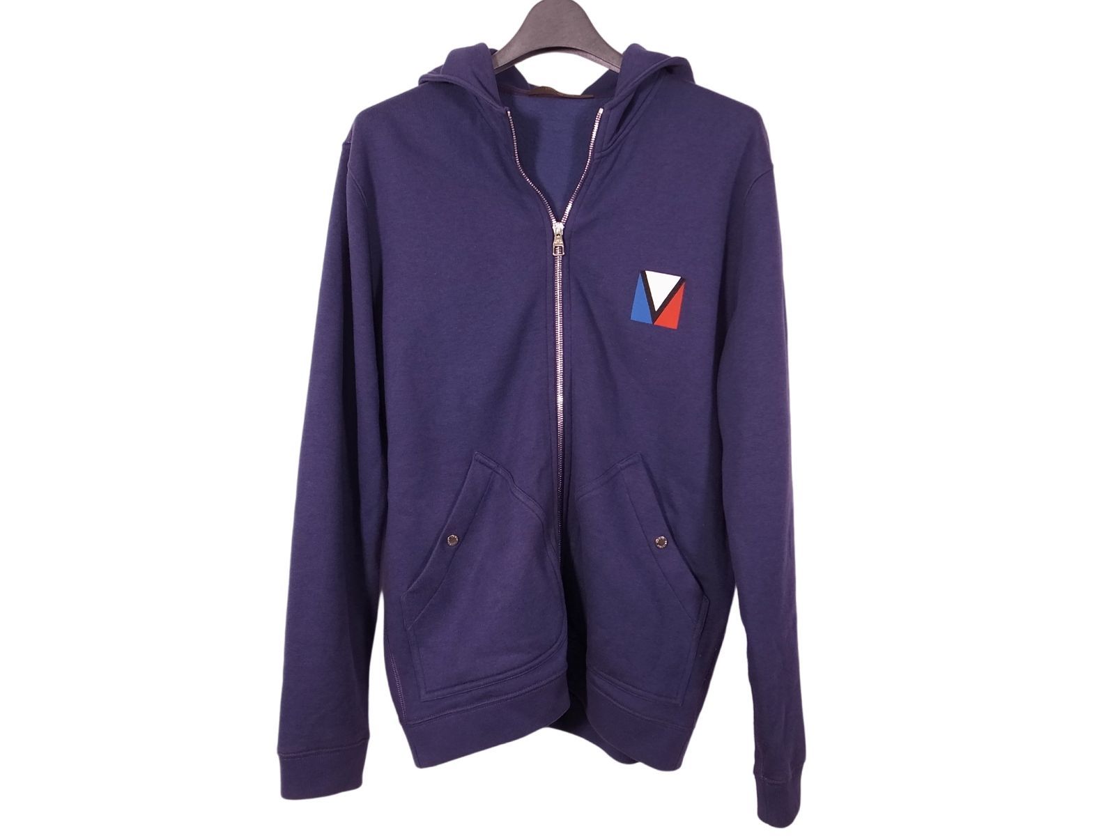 LOUISVUITTON ルイ ヴィトン カシミヤ混 Wジップ パーカー スウェット S