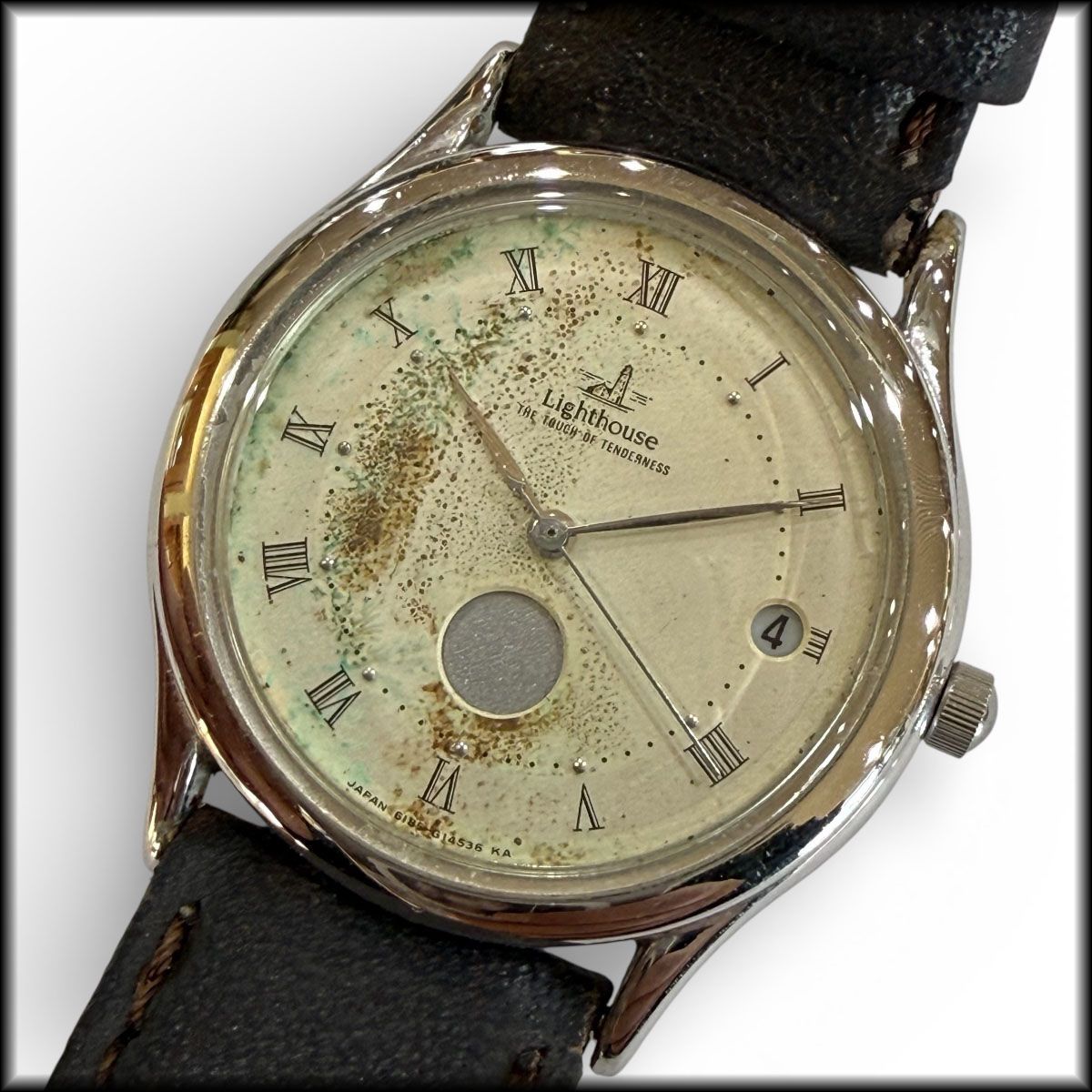 ジャンク◇シチズン◇Lighthouse メンズ腕時計 ムーンフェイズ 6185