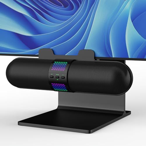 PCスピーカー USB給電 有線 小型サウンドバー Bluetooth接続 軽量 スクリーンのライト効果付きプスピーカー ST 08 s