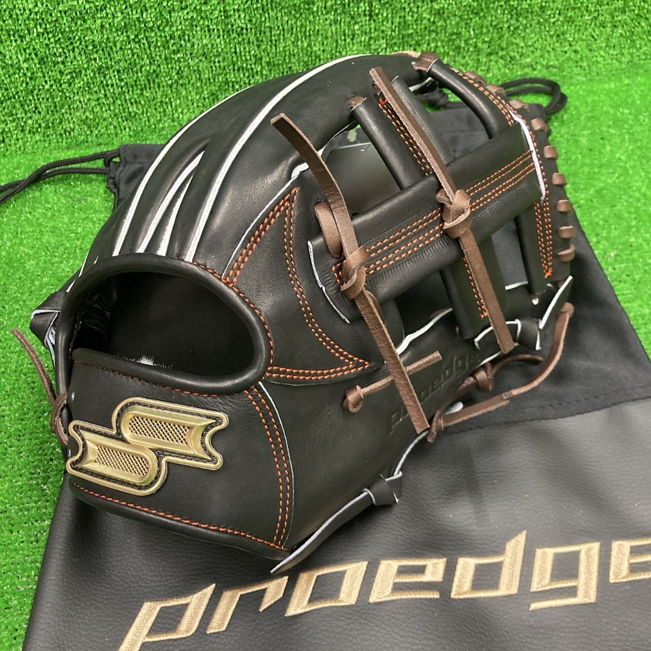 SSK 品 プロエッジ 硬式用グラブ ブラック 内野手用 キップレザー