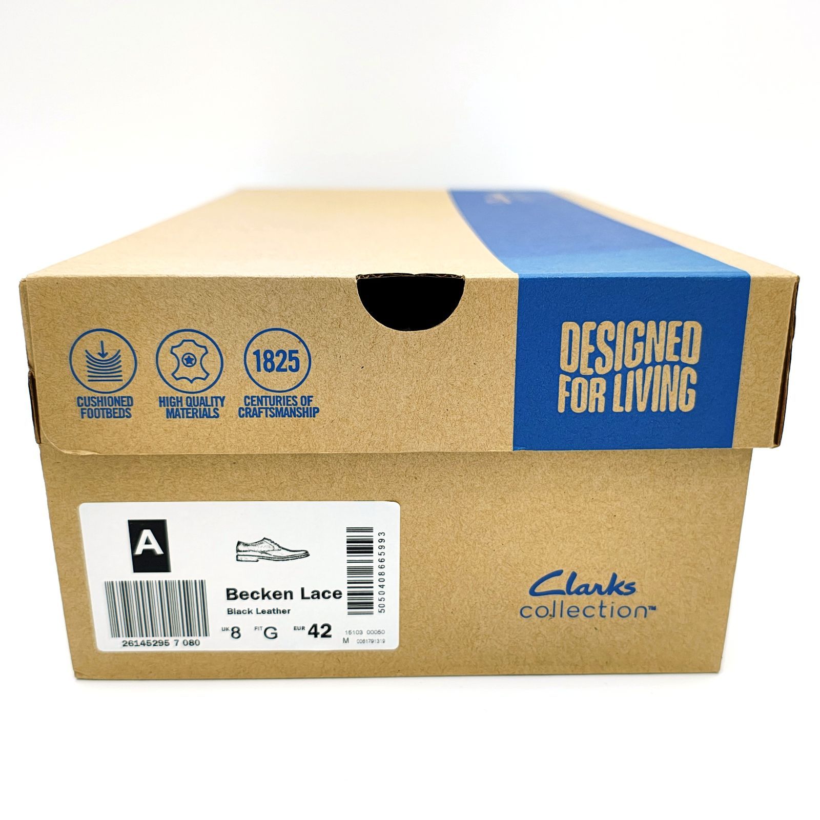  Clarks クラークス Becken Lace ベッケンレース 本革 ブラックレザー 26.0 cm ドレス ビジネスシューズ ブーツ 革靴