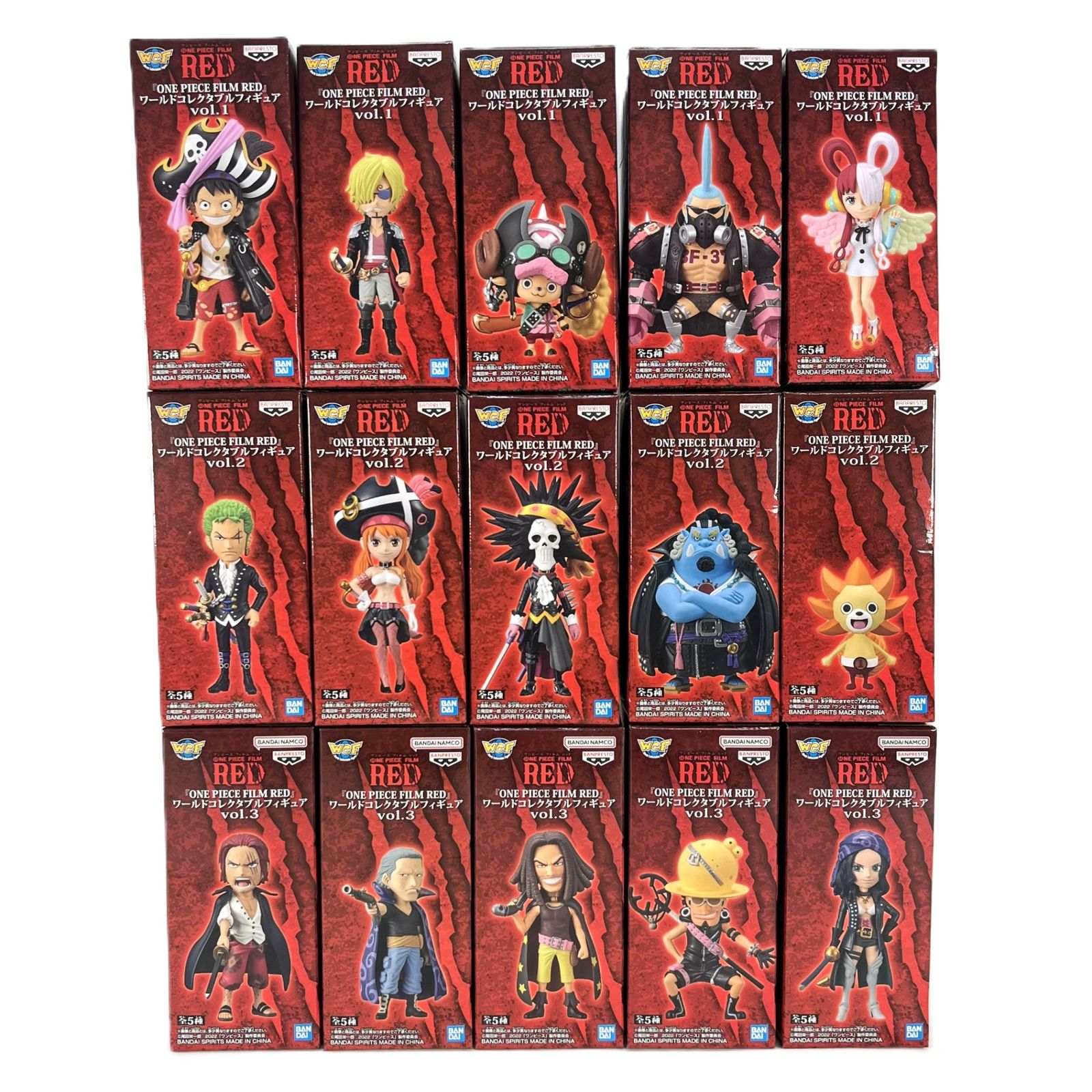 ONEPIECE FILM RED ワーコレ WCF Vol.01～Vol.03 15個 コンプセット