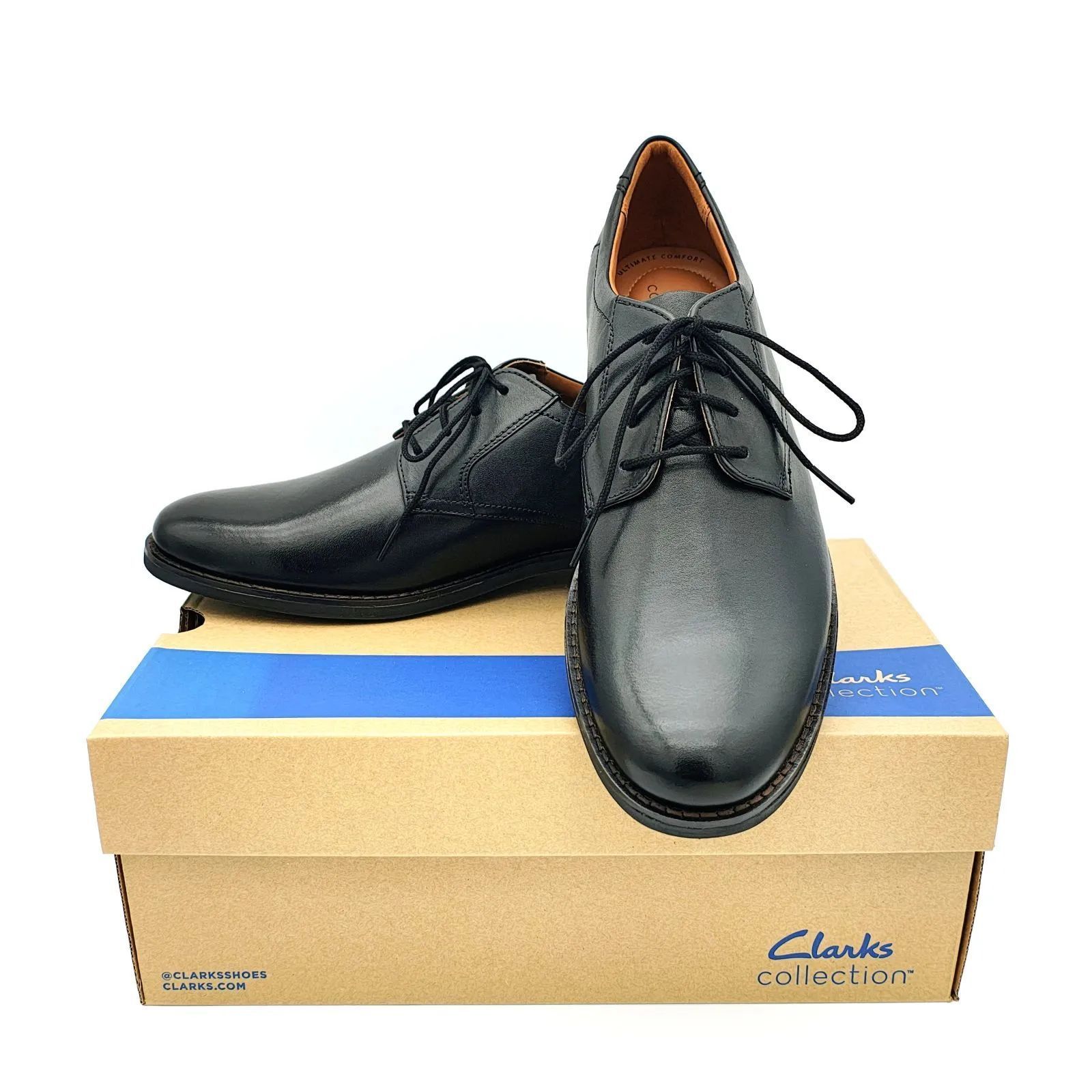 Clarks クラークス Becken Lace ベッケンレース 本革 ブラックレザー 26.0 cm