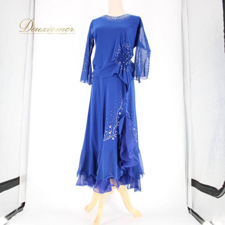 社交ダンス 衣装 スタンダード 上下セット ツーピース パーティ衣装