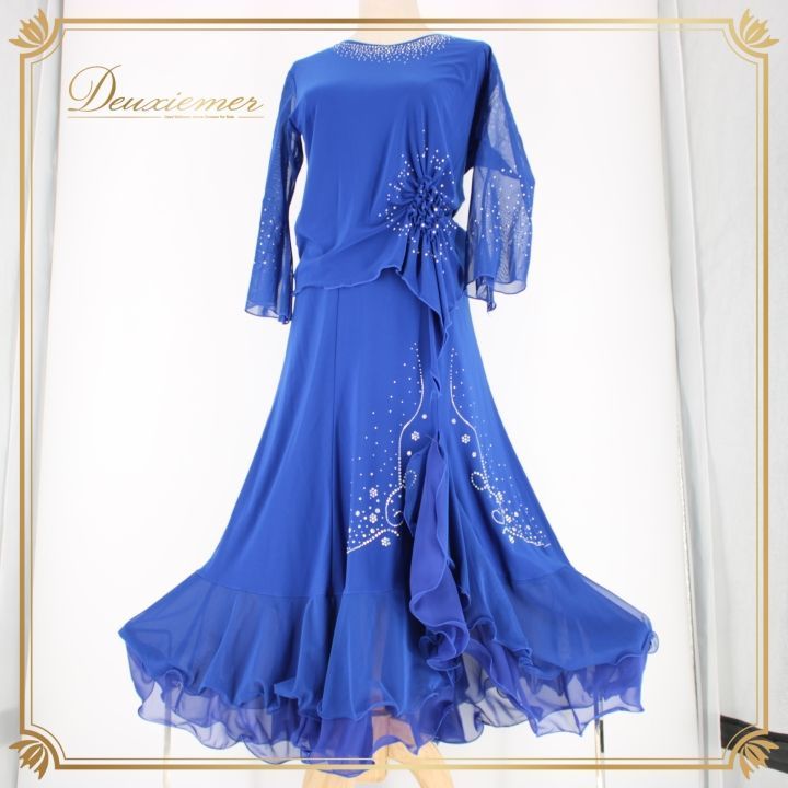 社交ダンス 衣装 スタンダード 上下セット ツーピース パーティ衣装