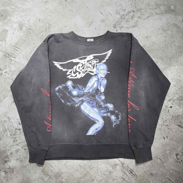 SAINT MICHAEL 22ss SWEAT SHIRT / SORAYAMA / BLACK SIZE-L SM-S22