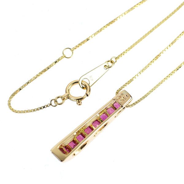 K18YG ルビー ペンダントネックレス 1.64ct - メルカリ