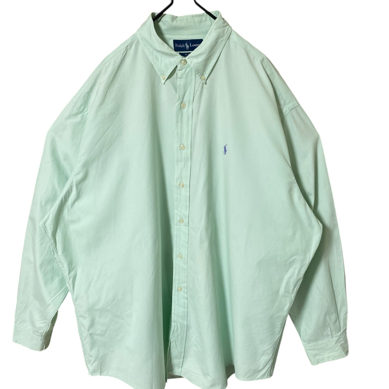 ミントグリーン ラルフローレン オーバーサイズ ワンポイント ボタン