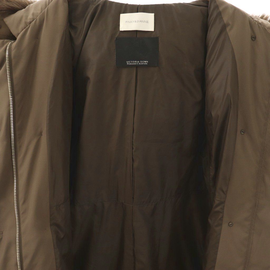  ピンキー-ダイアン ピンダイ PINKY-DIANNE ファー付きトレンチ風ダウンコート 38 ブラウン |DO OS ダウンジャケット ジャケット アウター