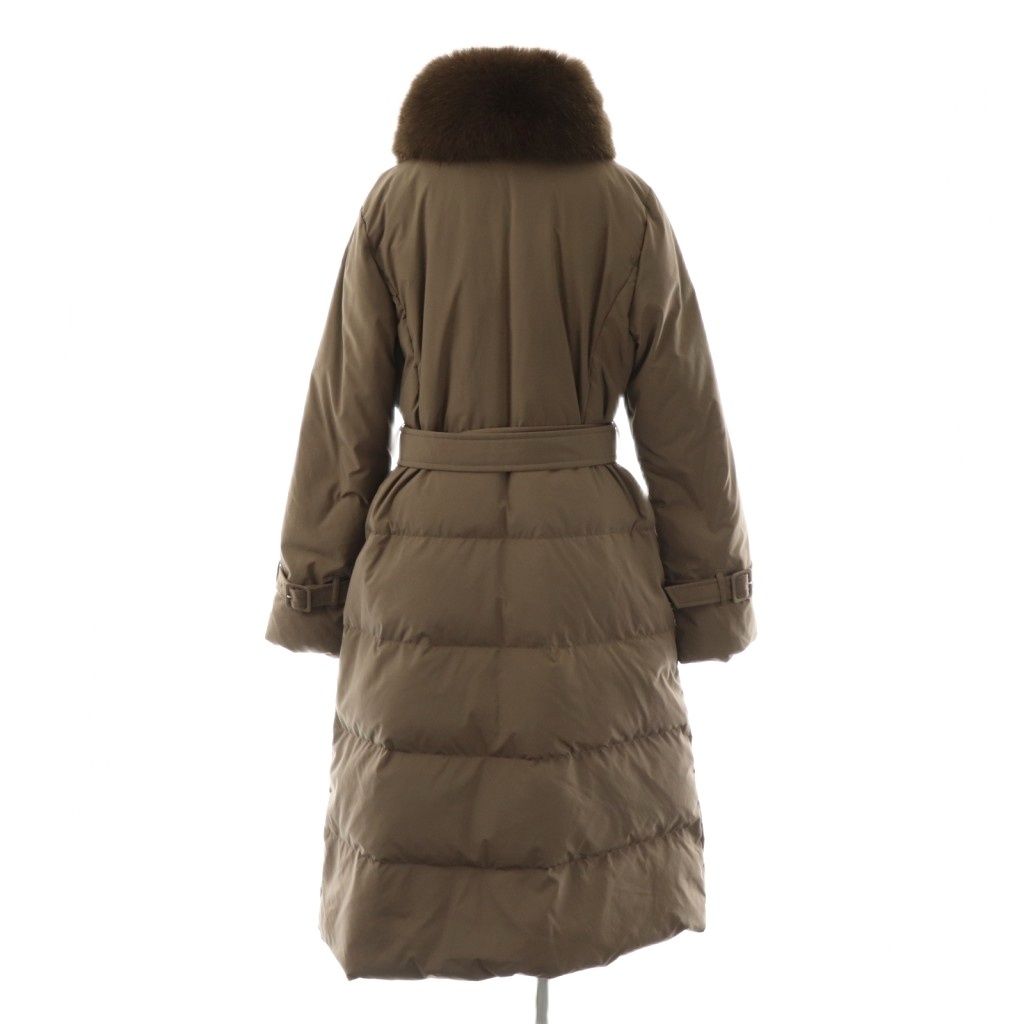 ピンキー-ダイアン ピンダイ PINKY-DIANNE ファー付きトレンチ風ダウンコート 38 ブラウン |DO OS