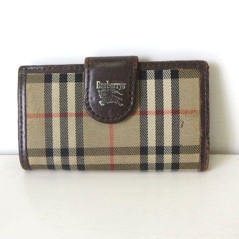 バーバリー BURBERRY キーケース 4連 ノバチェック ホース ロゴ
