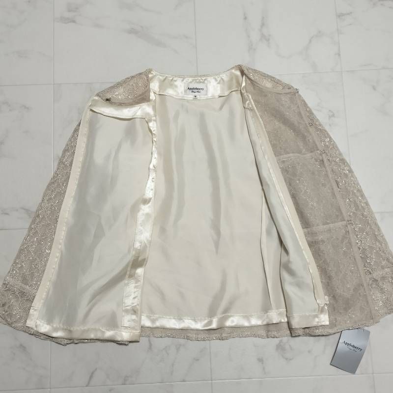 東京ソワール　大きいサイズ　15号　アプロベリージャケット　ラメ総レース　美品 東京ソワール 大きいサイズ 15号 アプロベリージャケット ラメ総レース
