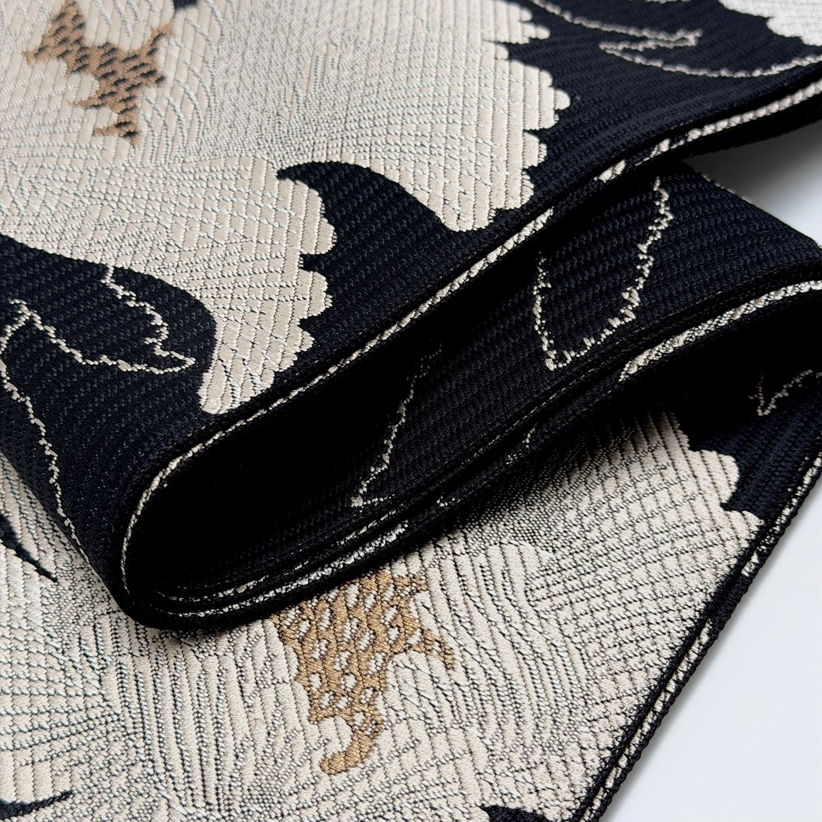 半幅帯　博多織　リバーシブル　博多小袋帯　牡丹柄　6697 半幅帯 博多織 リバーシブル 博多小袋帯 牡丹柄 0372 - メルカリ