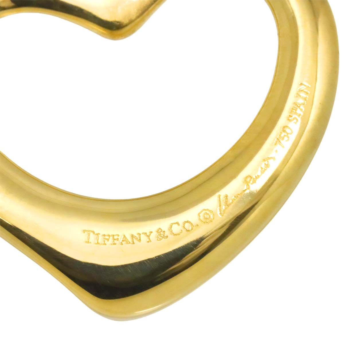 ティファニー TIFFANY&Co. オープンハート 幅22mm ダイヤ ネックレス 