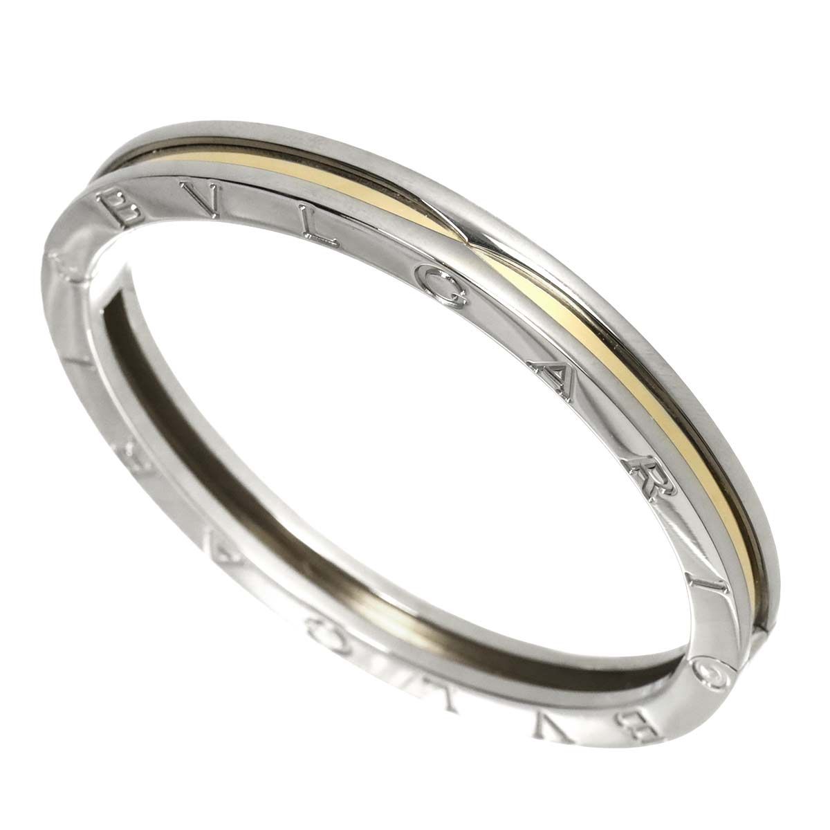 ブルガリ BVLGARI ビーゼロワン バングル 16cm K18 YG イエロー 