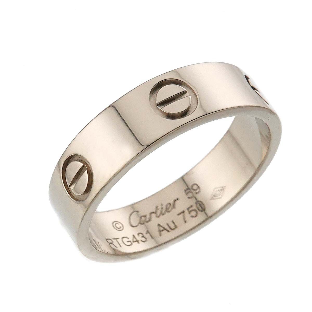 ★クロちゃん★証明書箱付【美品★希少】カルティエ ラブリング 58 K18 カルティエ Cartier ラブ #59 リング K18 WG ホワイトゴールド 750
