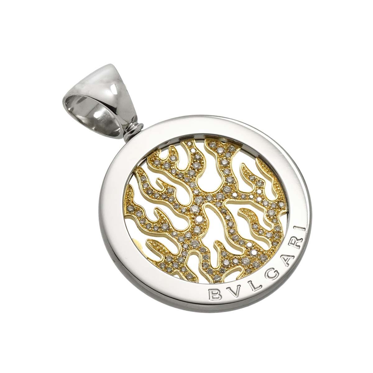 BVLGARI トンドファイヤー ペンダント ブルガリ BVLGARI トンド ファイヤー ダイヤ ペンダント トップ K18 YG