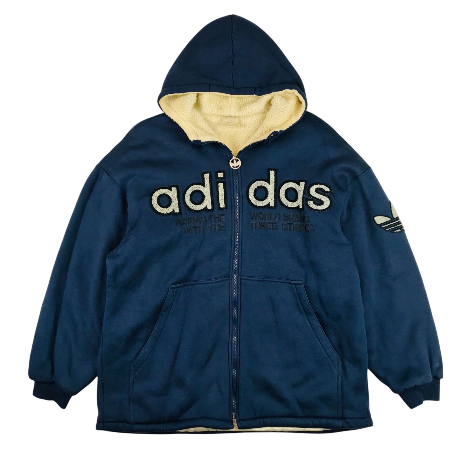adidas ジップ 80's〜90's OLDアディダス 美品☆adidas・アディダス【80's~90's デサント製】ヴィンテージ