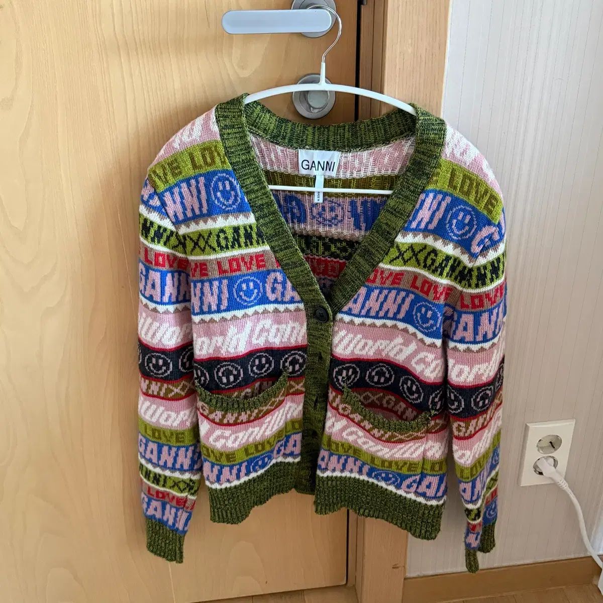 ガニー グラフィック カーディガン M