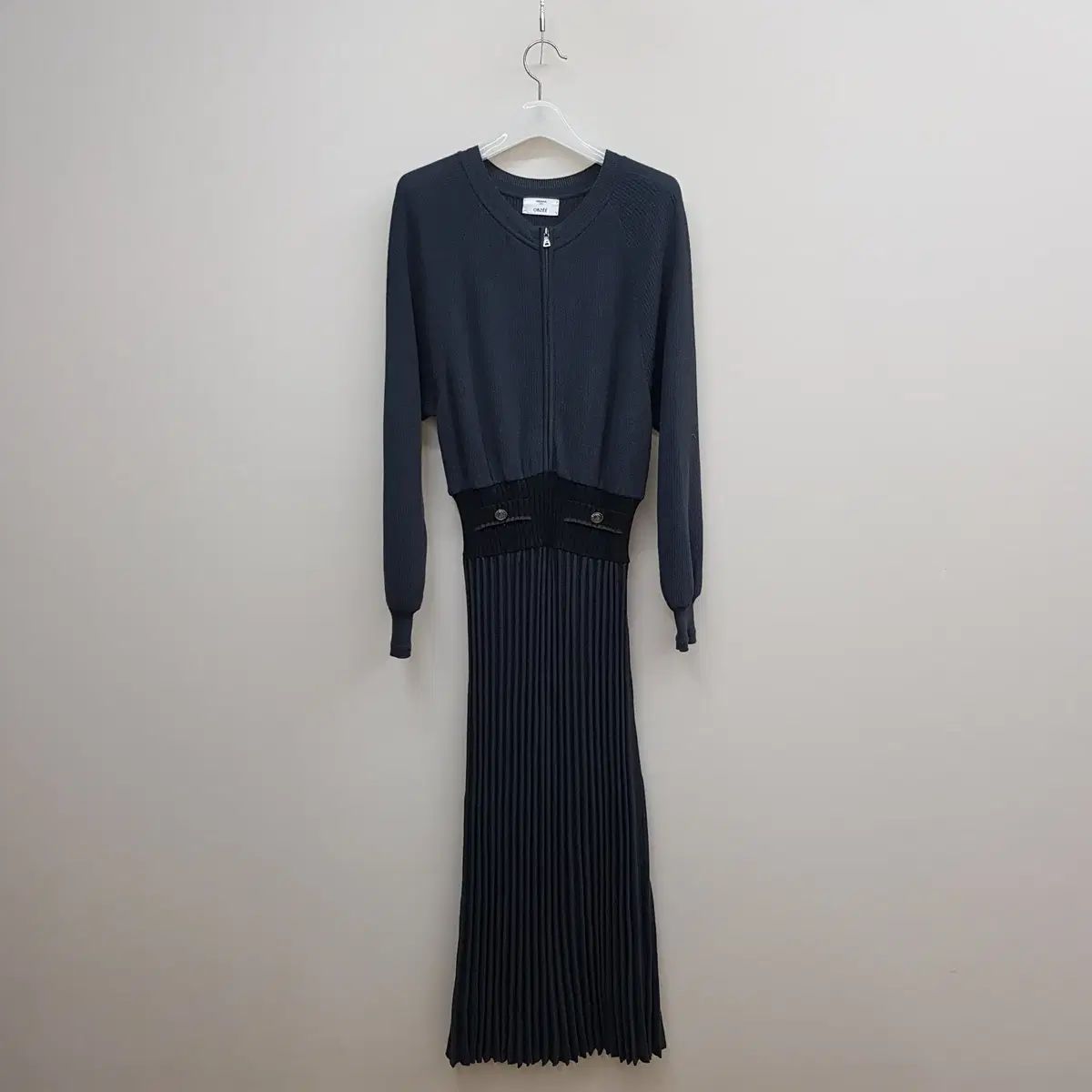 オブジェ OBZEE 2021 ニット プリーツ ロング ONE PIECE
