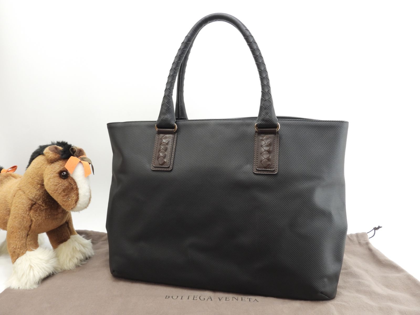 ボッテガヴェネタ トートバッグ中 マルコポーロ 黒 ハンドバッグ ビジネス メンズ