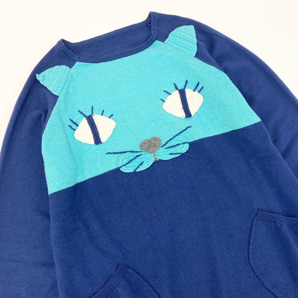 美品◆トクコプルミエヴォル　チュニック 長袖　ネイビー　ワンピース TOKUKO 1er VOL トクコプルミエヴォル ロング シャツ ワンピース