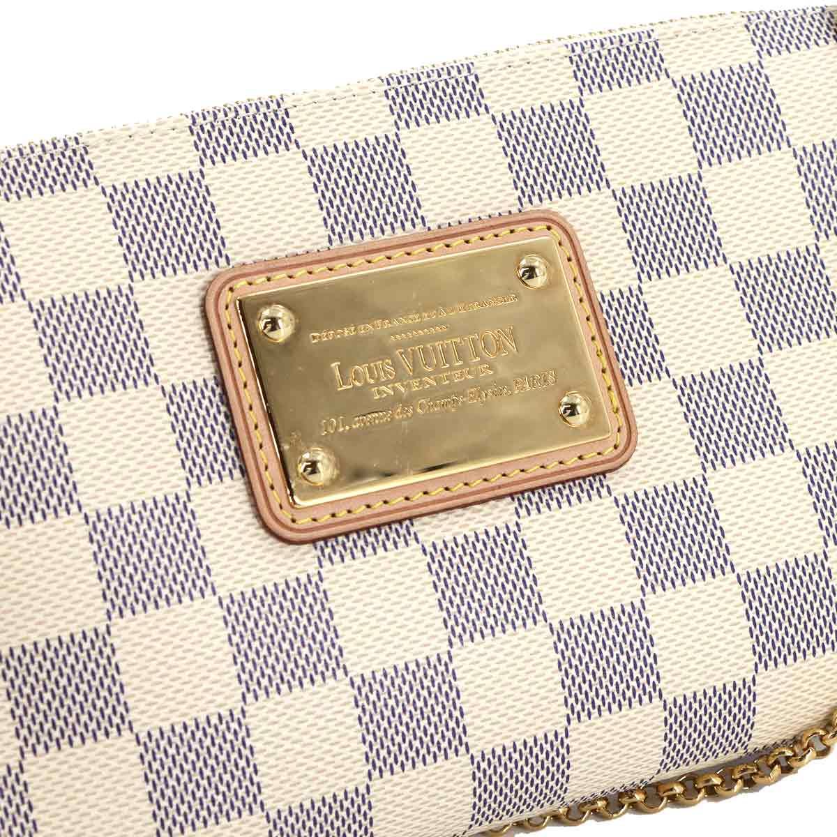  ルイ ヴィトン LOUIS VUITTON ダミエ アズール エヴァ 2 way ハンド ショルダー バッグ N 55214 Damier Azur Eva ショルダーバッグ ショルダーバッグ