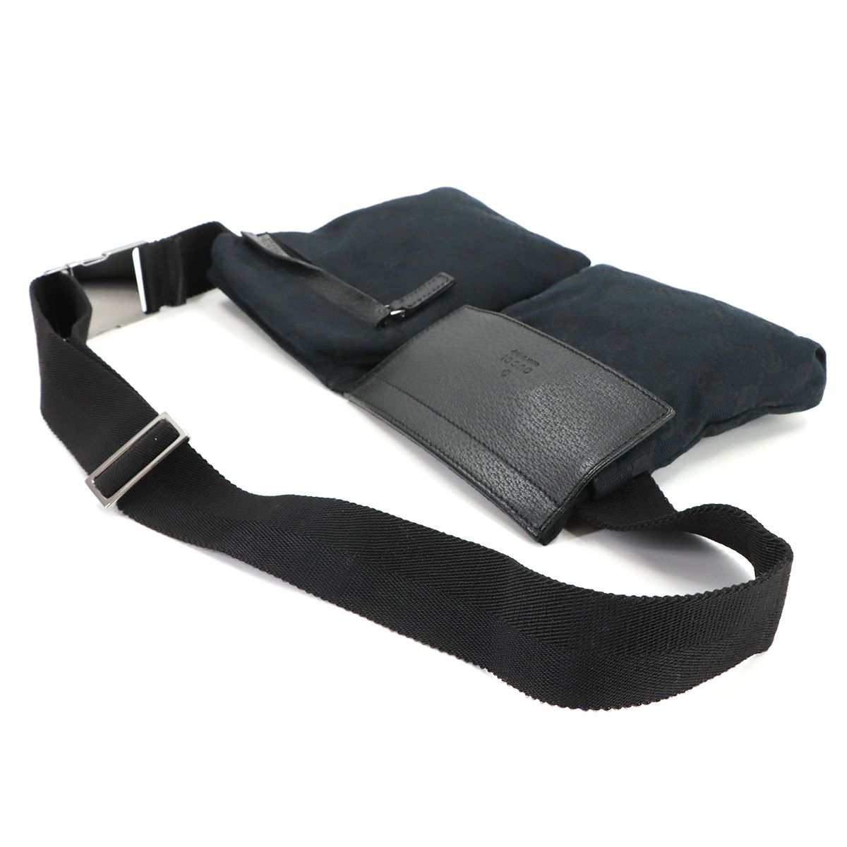 【美品✨】グッチ GGキャンバス ウエストポーチ ボディバッグ 28566 黒 GUCCI】グッチ GGキャンバス 28566 ウエストバッグメンズ ウエスト