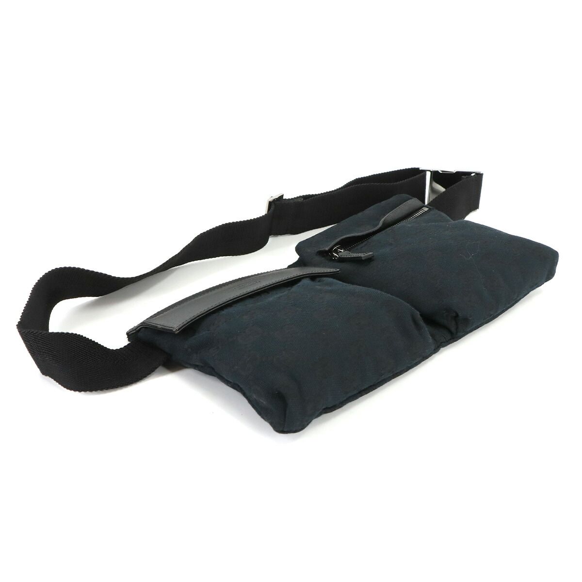 グッチ GUCCI GGキャンバス ウエスト ポーチ ボディ バッグ レザー