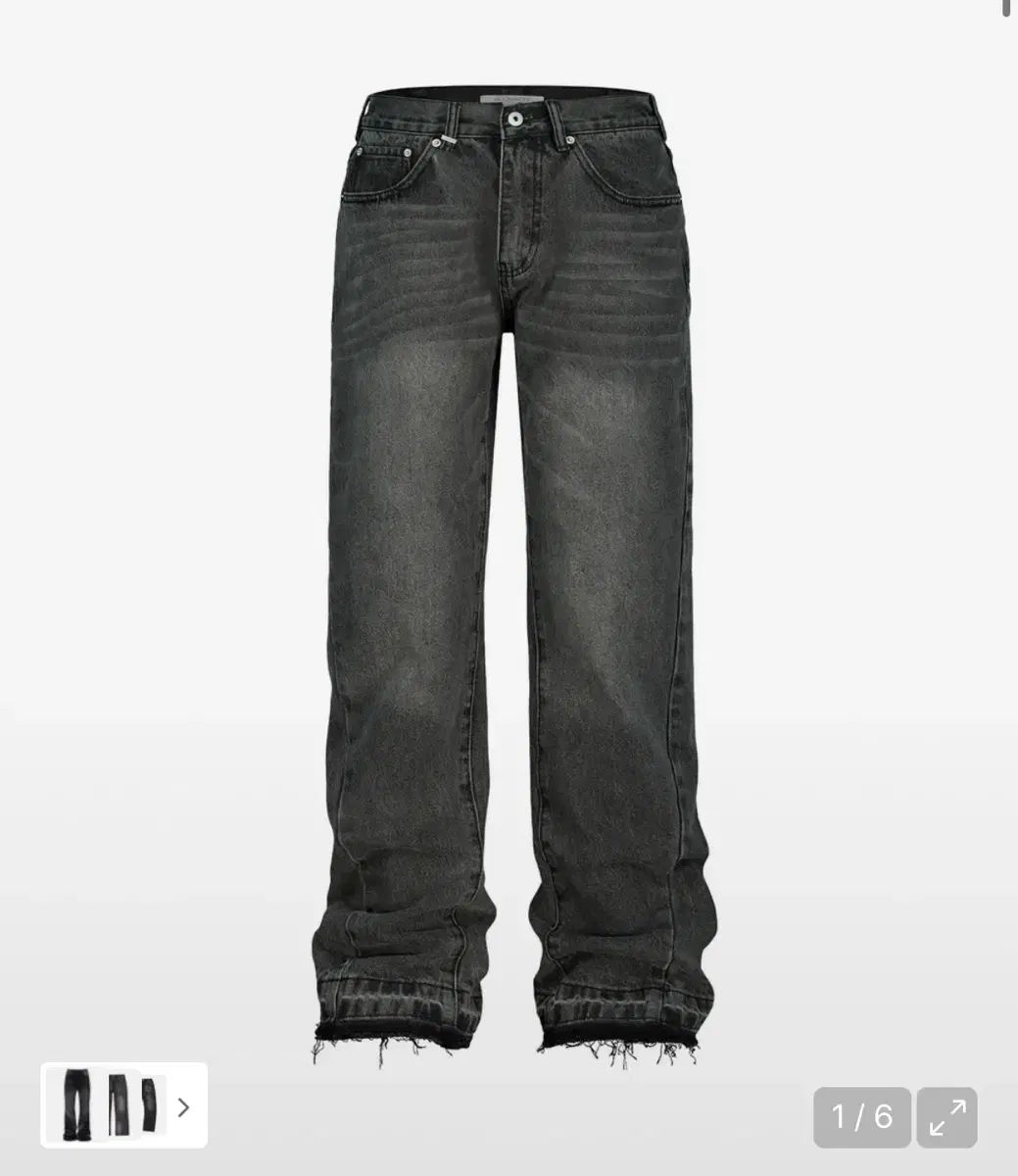 SLOW ACID カーブド デニム パンツ