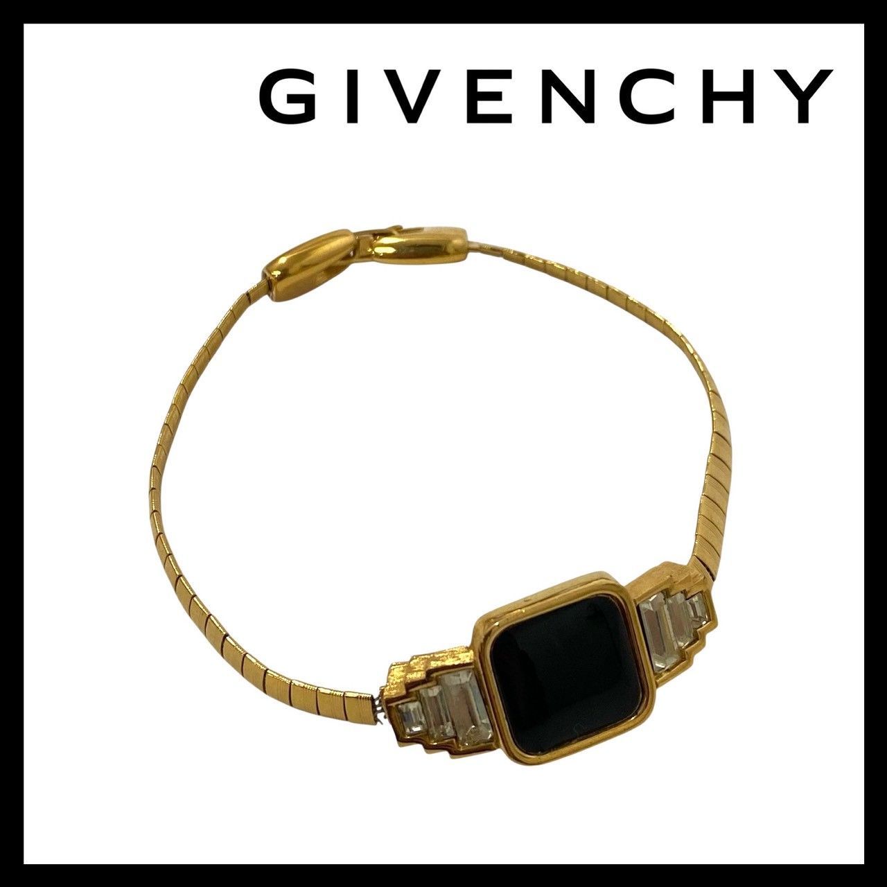 Y【GIVENCHY】ブレスレット ゴールド/金 ブラック/黒 バングル