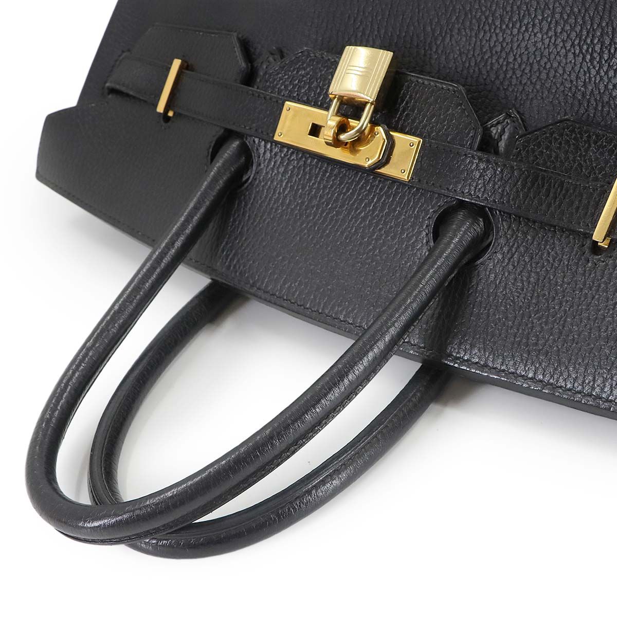 エルメス HERMES バーキン35 アルデンヌ ブラック ハンド バッグ 〇Z