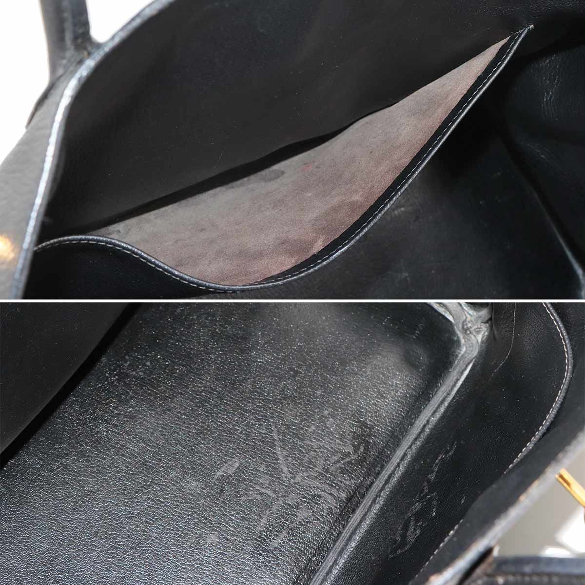 エルメス HERMES バーキン35 アルデンヌ ブラック ハンド バッグ 〇Z