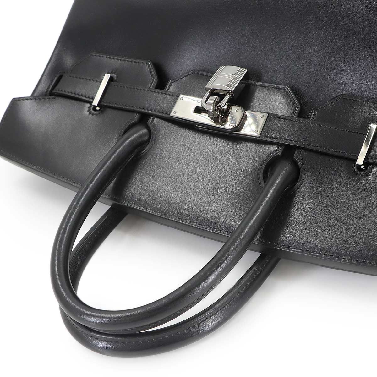 新品同様 エルメス HERMES オータクロア 32 ボックスカーフ ブラック 