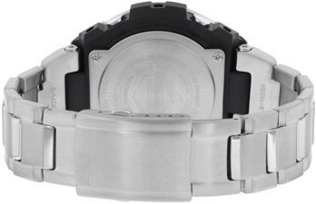 スマートウォッチ メンズ Gショック 100型 ソーラー ケース幅55 mm Gスチール クロノグラフ ステンレスベルト シルバー|ブラック色 G-SHOCK