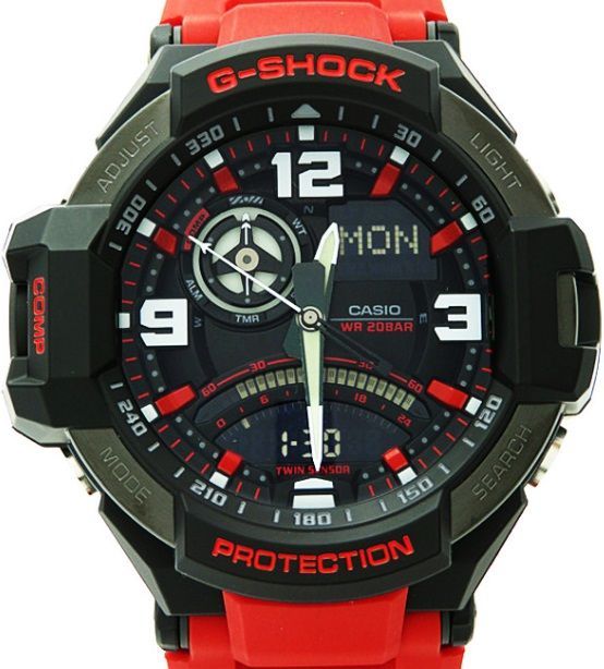 腕時計 メンズ Gショック 1000型 クォーツ ケース幅50 mm グラビティマスター ポリウレタンベルト ブラック|ブラック色 G-SHOCK