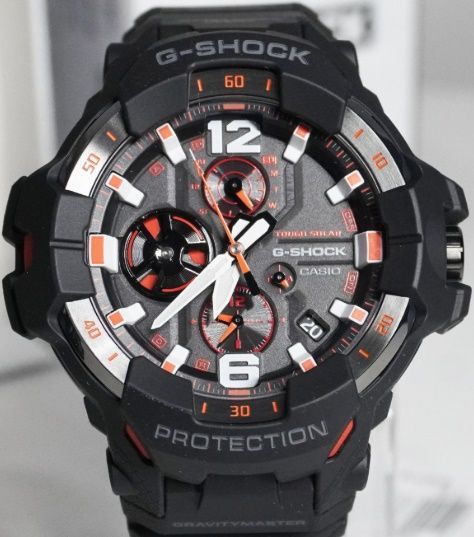 スマートウォッチ メンズ Gショック 300型 ソーラー ケース幅55 mm グラビティマスター クロノグラフ ウレタン ブラック|ブラック色 G-SHOCK