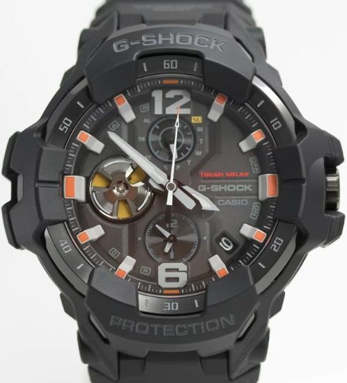 スマートウォッチ メンズ Gショック 300型 ソーラー ケース幅55 mm グラビティマスター クロノグラフ ウレタン ブラック|ブラック色 G-SHOCK