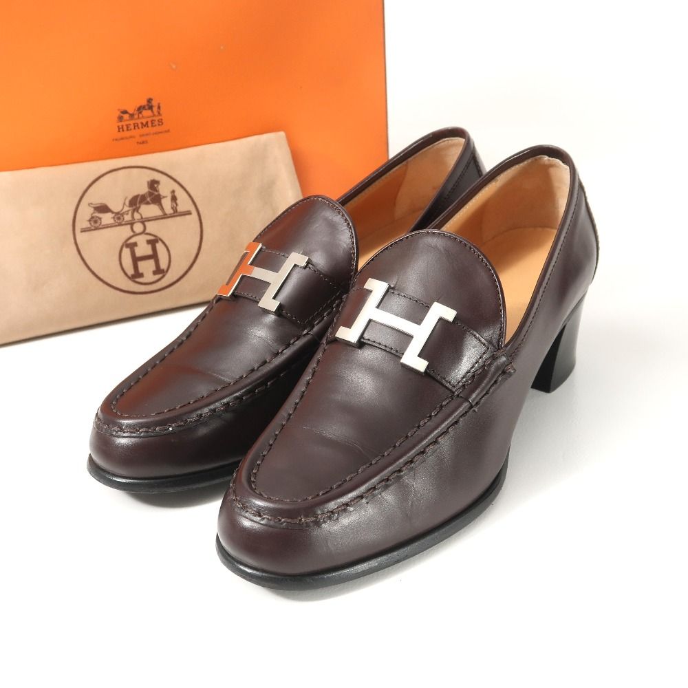 HERMES エルメス コンスタンス ローファー サイズ37 Hバックル イタリア製 ブランド古着 |RA 6886