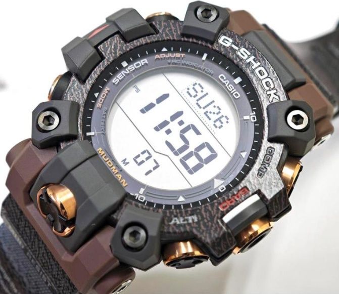 腕時計 メンズ Gショック 9500型 電波 ソーラー ケース幅50 mm マッドマン ポリウレタンベルト ブラック|液晶色 G-SHOCK