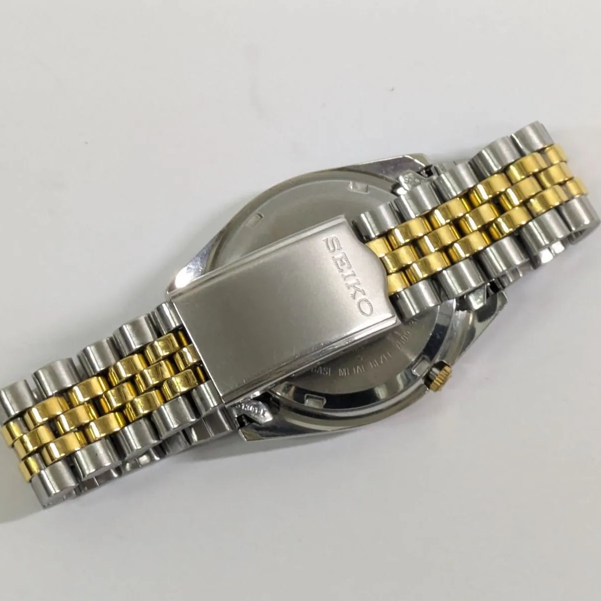 稼働美品 セイコー5 自動巻き メンズ腕時計 7009-3110 シルバー SEIKO セイコー 5 自動巻き【7009-3110】デイデイト 純正ベルト 文字盤