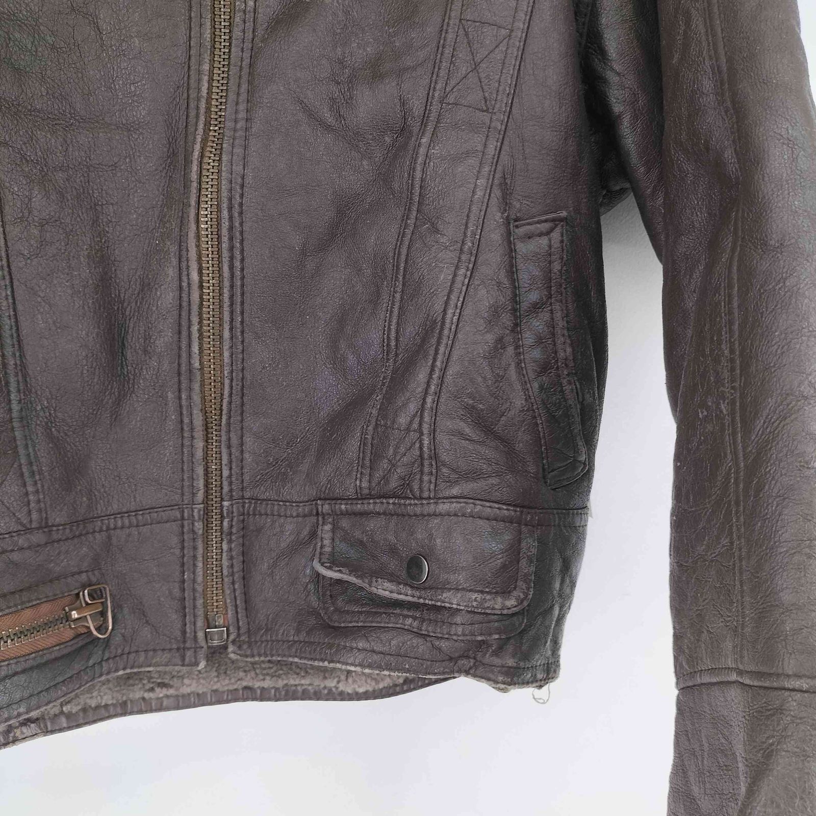 ユーズドフルギ USED古着 シープレザー ムートンジャケット メンズ JPN