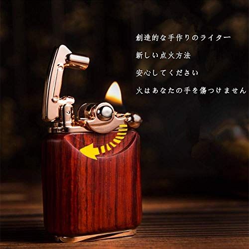迅速に発送 YEEAH ライター フリントオイルライター 手作り 木製シェル ブティックギフトボックス 特殊着火方式 防風 クラシック レトロ 気密性良好 灯油ライター 安全なエアレス＆オイルフリーライター 友達 リーダー 贈り物 dcb 3 f 4 ef