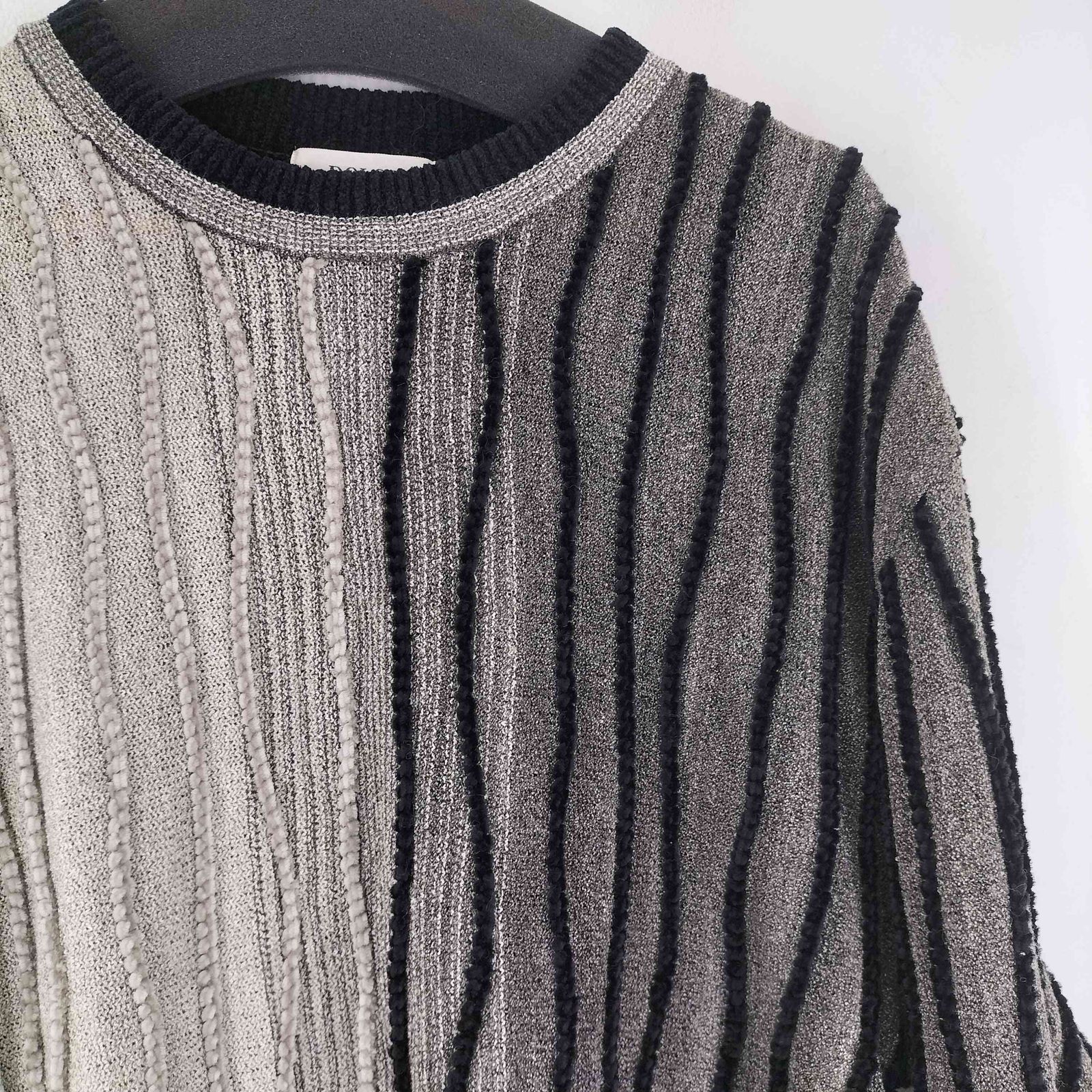 ユーズドフルギ USED古着 DOLCE ELEGANTE 総柄3Dニット メンズ 48