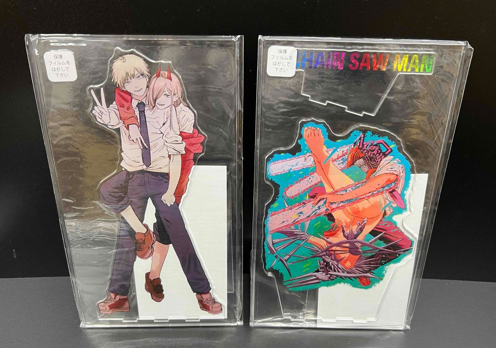 チェーンソーマン　ジャンプショップ限定　デンジ&パワー　MEGAアクリルスタンド チェンソーマン」 アクリルMEGAフィギュア 2点セット ( デンジ