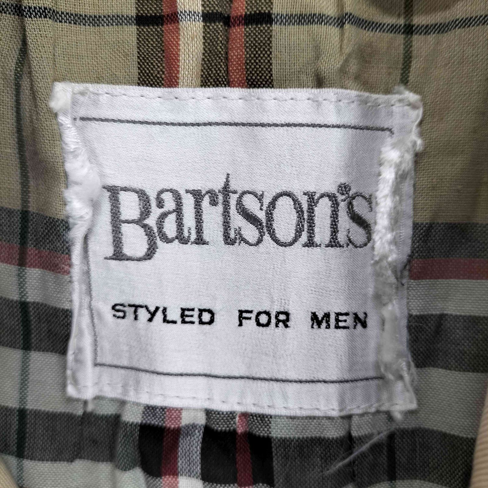 ユーズドフルギ USED古着 bartson's 裏地チェック トレンチコート