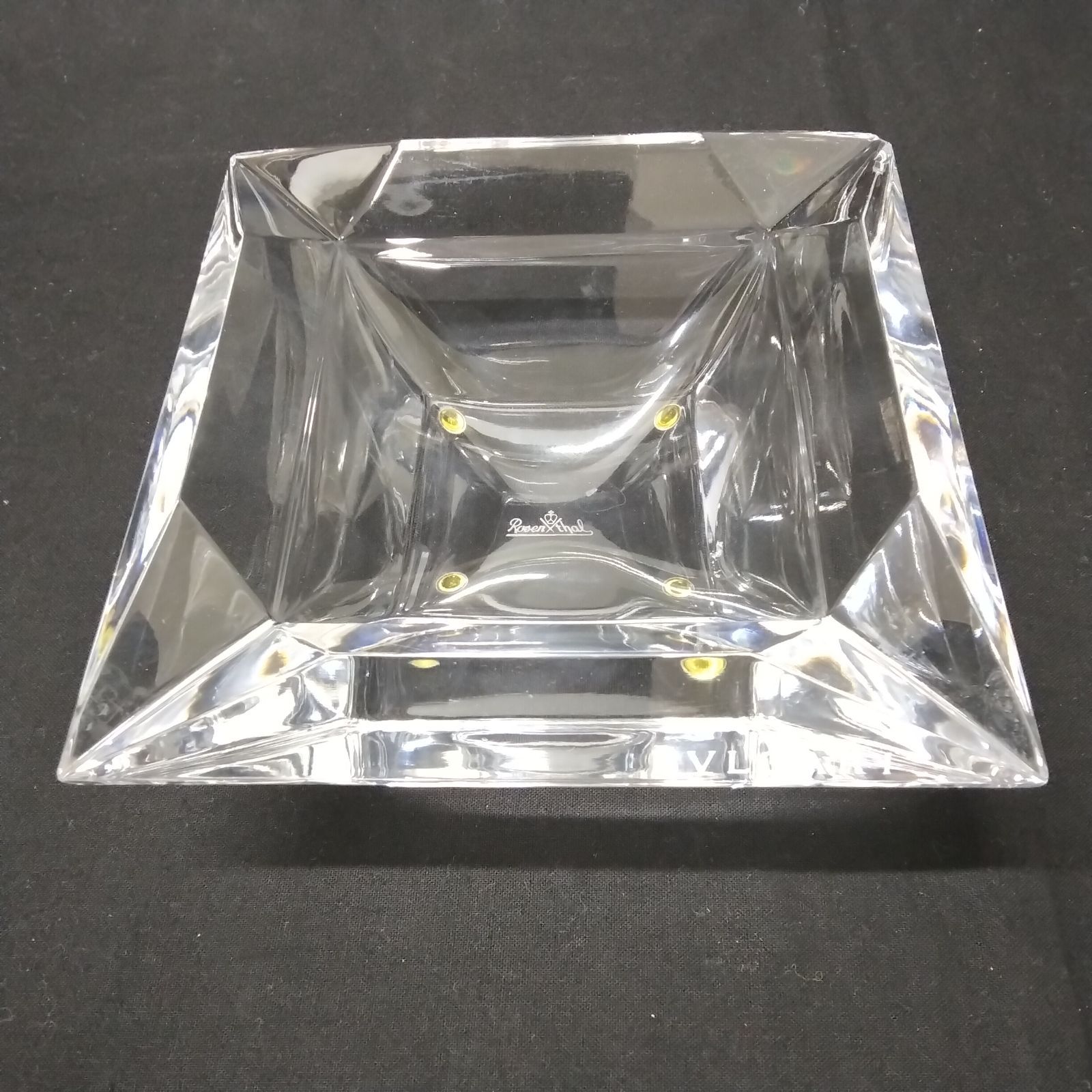 BVLGARI ブルガリ 灰皿 小物入れ ローゼンタール製 四角形 収納袋付 箱