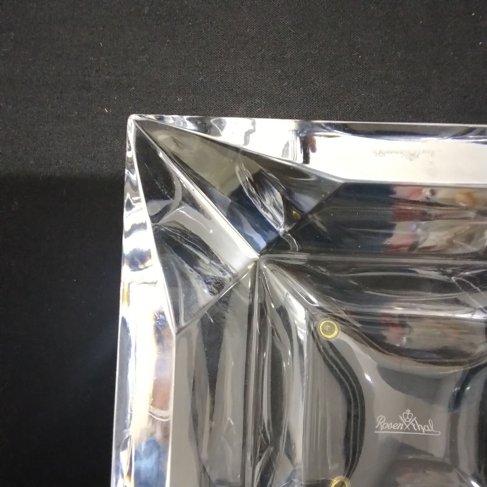 BVLGARI ブルガリ 灰皿 小物入れ ローゼンタール製 四角形 収納袋付 箱