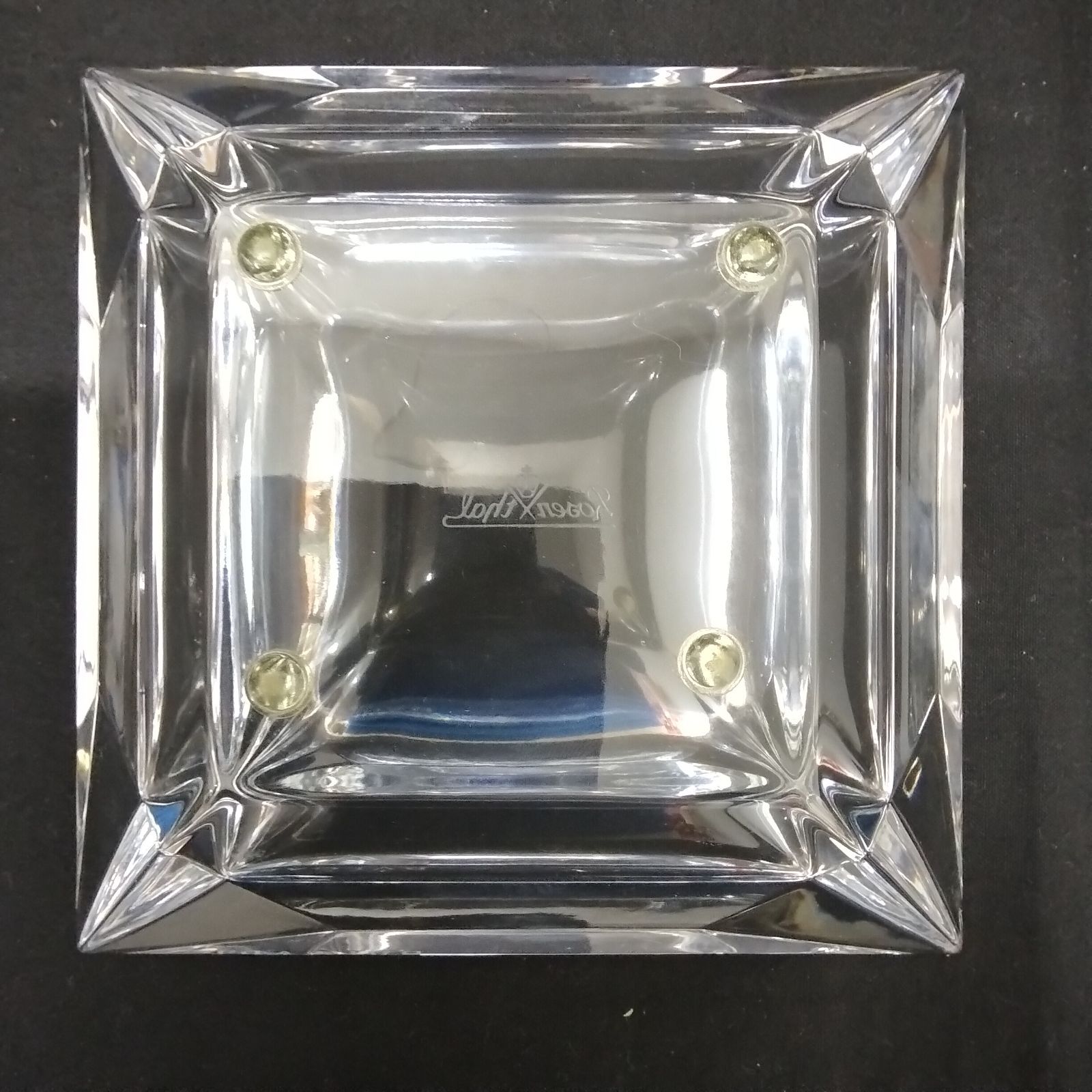 BVLGARI ブルガリ 灰皿 小物入れ ローゼンタール製 四角形 収納袋付 箱