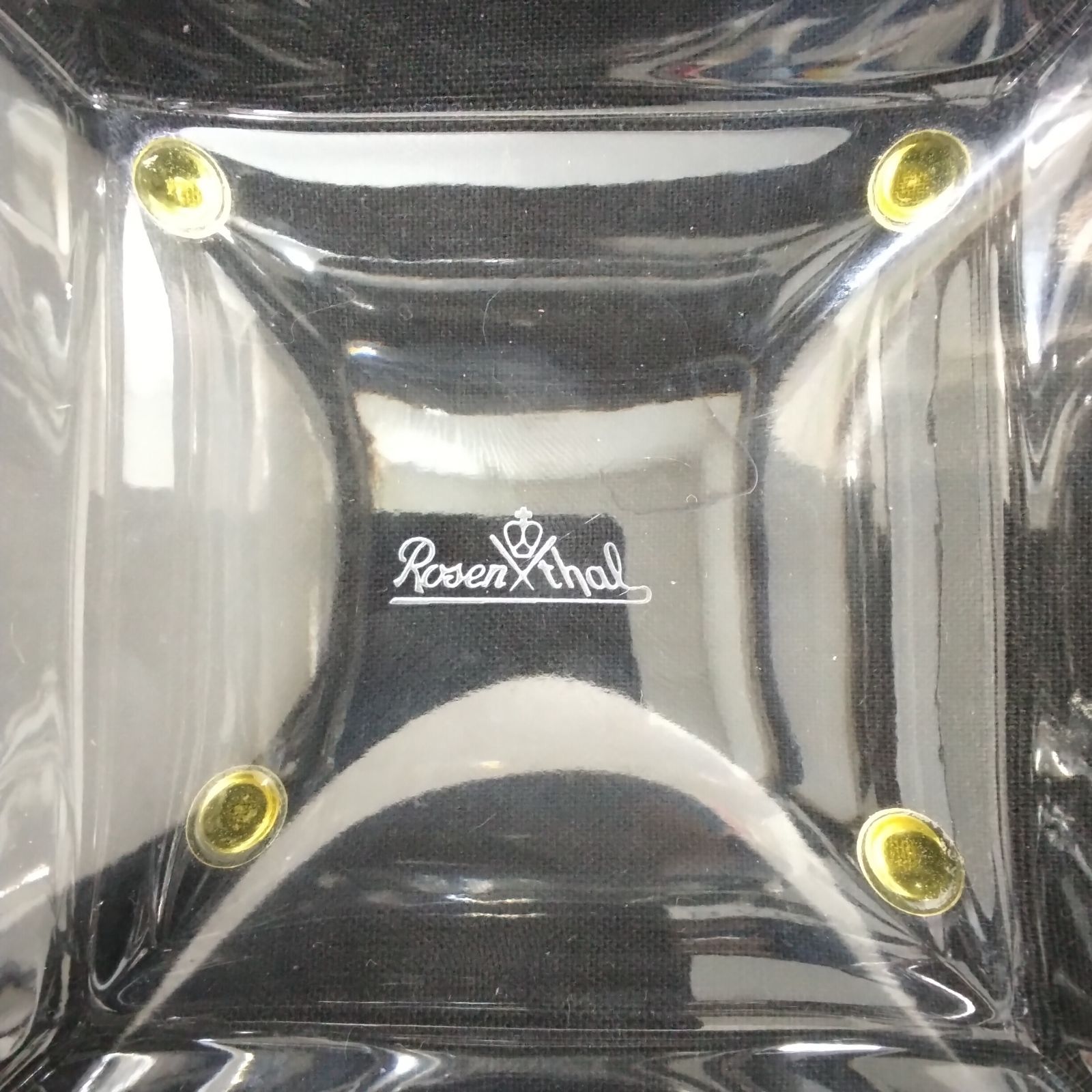 BVLGARI ブルガリ 灰皿 小物入れ ローゼンタール製 四角形 収納袋付 箱